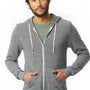 Alternative Mens Rocky Eco Fleece Full Zip Hooded Sweatshirt Hoodie - Eco Grey