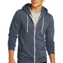 Alternative Mens Rocky Eco Fleece Full Zip Hooded Sweatshirt Hoodie - Eco True Navy Blue