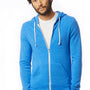 Alternative Mens Rocky Eco Fleece Full Zip Hooded Sweatshirt Hoodie - Eco True Pacific Blue