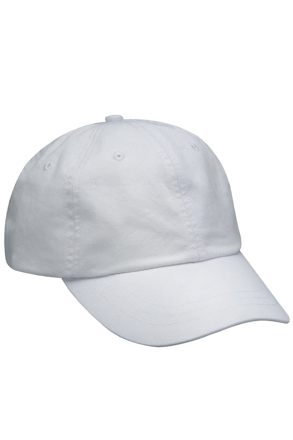 Adams Hats AD969 Mens Adjustable Hat White Flat Front