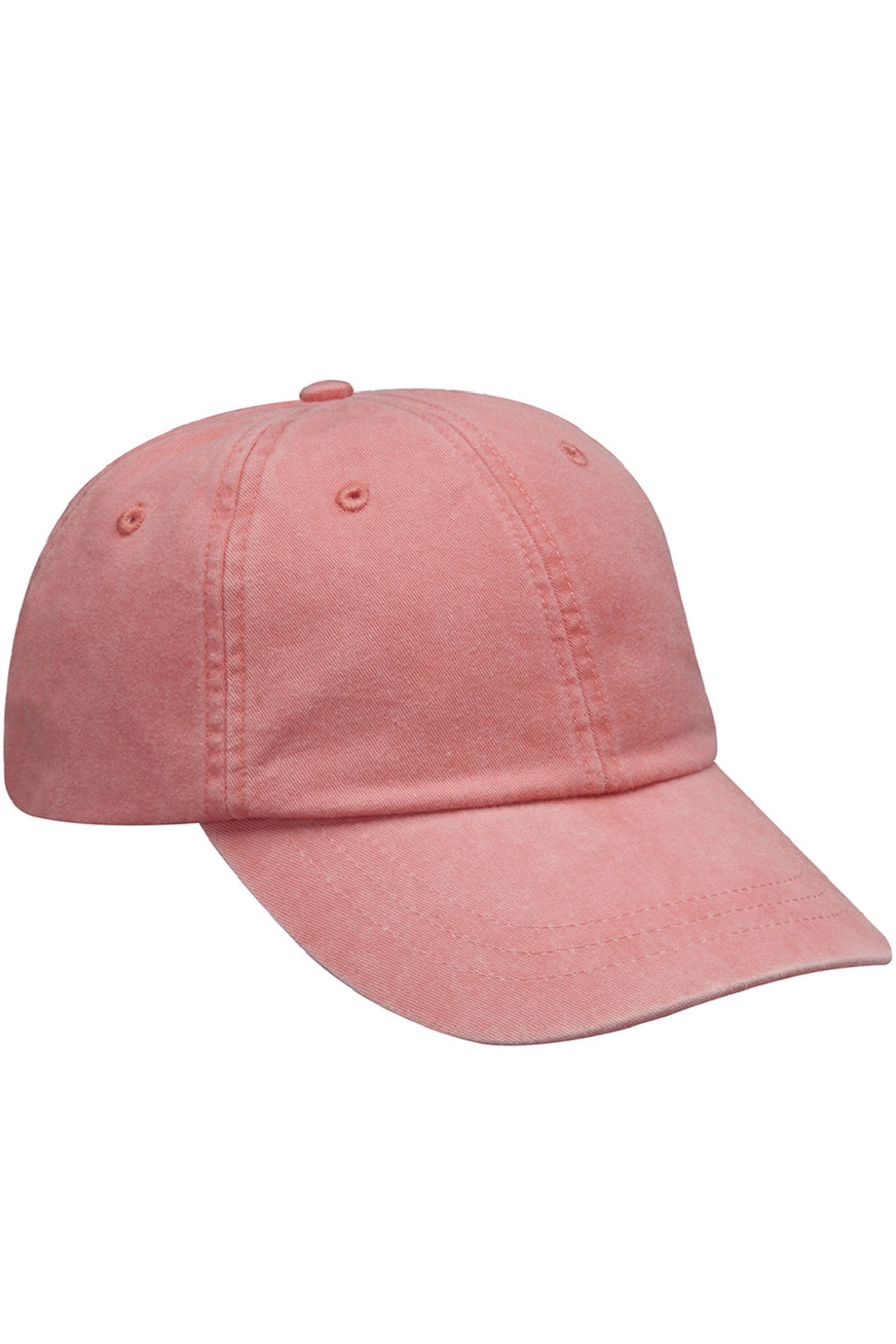 Adams Hats AD969 Mens Adjustable Hat Coral Flat Front