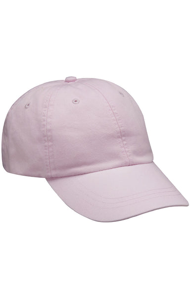 Adams Hats AD969 Mens Adjustable Hat Pale Pink Flat Front