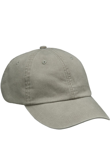 Adams Hats AD969 Mens Adjustable Hat Stone Grey Flat Front