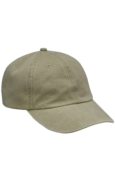 Adams Hats AD969 Mens Adjustable Hat Khaki Brown Flat Front