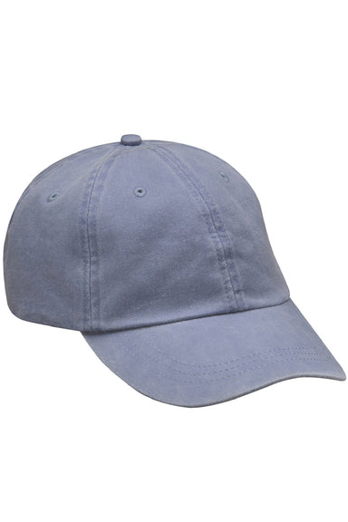 Adams Hats AD969 Mens Adjustable Hat Periwinkle Blue Flat Front