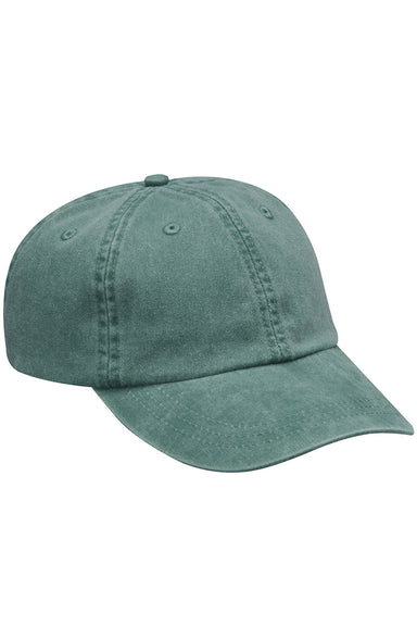 Adams AD969 Mens Adjustable Hat Forest Green Flat Front