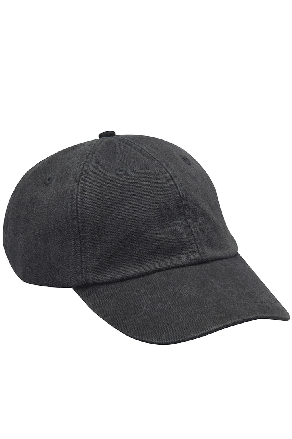 Adams Hats AD969 Mens Adjustable Hat Black Flat Front