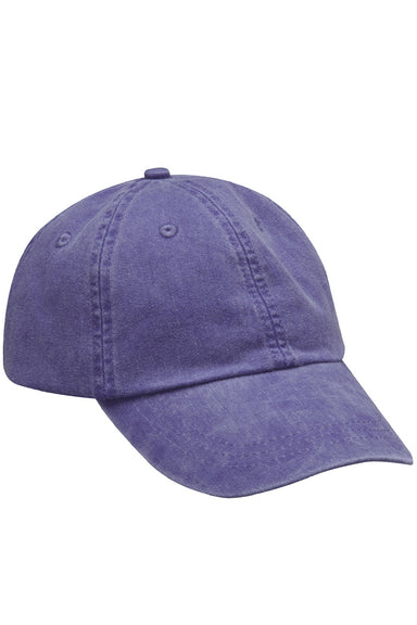 Adams Hats AD969 Mens Adjustable Hat Purple Flat Front