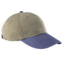 Adams Mens Adjustable Hat - Khaki Brown/Royal Blue