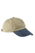 Adams Hats AD969 Mens Adjustable Hat Khaki Brown/Navy Blue Flat Front