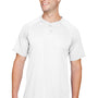 Augusta Sportswear Mens Attain 2 Moisture Wicking Button Short Sleeve Baseball Jersey - White