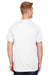 Augusta Sportswear AG1565 Mens Attain 2 Moisture Wicking Button Short Sleeve Baseball Jersey White Model Back