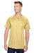 Augusta Sportswear AG1565 Mens Attain 2 Moisture Wicking Button Short Sleeve Baseball Jersey Vegas Gold Model Front