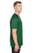 Augusta Sportswear AG1565 Mens Attain 2 Moisture Wicking Button Short Sleeve Baseball Jersey Dark Green Model Side