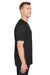 Augusta Sportswear AG1565 Mens Attain 2 Moisture Wicking Button Short Sleeve Baseball Jersey Black Model Side