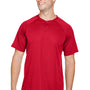 Augusta Sportswear Mens Attain 2 Moisture Wicking Button Short Sleeve Baseball Jersey - Red