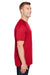 Augusta Sportswear AG1565 Mens Attain 2 Moisture Wicking Button Short Sleeve Baseball Jersey Red Model Side