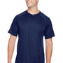 Augusta Sportswear Mens Attain 2 Moisture Wicking Button Short Sleeve Baseball Jersey - Navy Blue