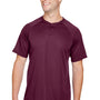 Augusta Sportswear Mens Attain 2 Moisture Wicking Button Short Sleeve Baseball Jersey - Maroon