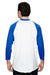 Augusta Sportswear 4420 Mens Raglan 3/4 Sleeve Crewneck T-Shirt White/Royal Blue Model Back