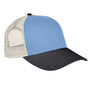 Authentic Pigment Mens Tri Color Adjustable Trucker Hat - Indigo Blue/Black/Khaki