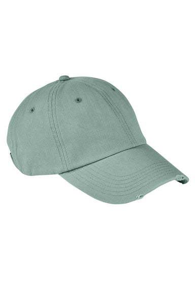 Authentic Pigment AP1920 Mens Distressed Adjustable Hat Cypress Green Model Flat Front