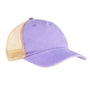 Authentic Pigment Mens Pigment Dyed Adjustable Trucker Hat - Light Purple/Khaki