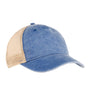 Authentic Pigment Mens Pigment Dyed Adjustable Trucker Hat - Denim Blue/Khaki