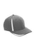 Team 365 Hats ATB102 Mens Moisture Wicking Stretch Fit Hat Graphite Grey/White Flat Front
