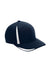 Team 365 Hats ATB102 Mens Moisture Wicking Stretch Fit Hat Dark Navy Blue/White Flat Front