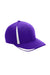 Team 365 Hats ATB102 Mens Moisture Wicking Stretch Fit Hat Purple/White Flat Front