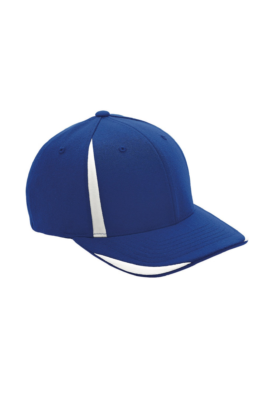 Team 365 Hats ATB102 Mens Moisture Wicking Stretch Fit Hat Royal Blue/White Flat Front