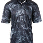 Burnside Mens Burn Moisture Wicking Short Sleeve Polo Shirt - Navy Blue Tie Dye