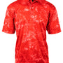 Burnside Mens Burn Moisture Wicking Short Sleeve Polo Shirt - Red Tie Dye