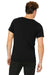 Bella + Canvas B3014/3014 Mens Jersey Short Sleeve Crewneck T-Shirt Black Model Back
