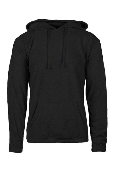 Burnside 3500 Mens Polar Fleece Pill Resistant Hooded Sweatshirt Hoodie w/ Pouch Pocket Heather Charcoal Grey Flat Front