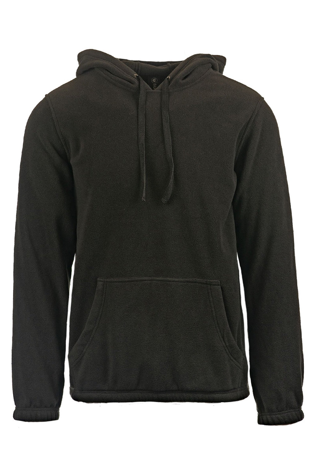 Burnside 3500 Mens Polar Fleece Pill Resistant Hooded Sweatshirt Hoodie w/ Pouch Pocket Black Flat Front
