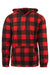 Burnside 3500 Mens Polar Fleece Pill Resistant Hooded Sweatshirt Hoodie w/ Pouch Pocket Buffalo Plaid Flat Front