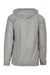 Burnside 3500 Mens Polar Fleece Pill Resistant Hooded Sweatshirt Hoodie w/ Pouch Pocket Heather Grey Flat Back