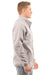Burnside 3901 Mens Sweater Knit Full Zip Jacket Heather Grey Model Side