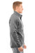Burnside 3901 Mens Sweater Knit Full Zip Jacket Heather Charcoal Grey Model Side
