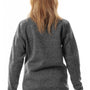 Burnside Womens Sweater Knit Full Zip Jacket - Heather Charcoal Grey - NEW
