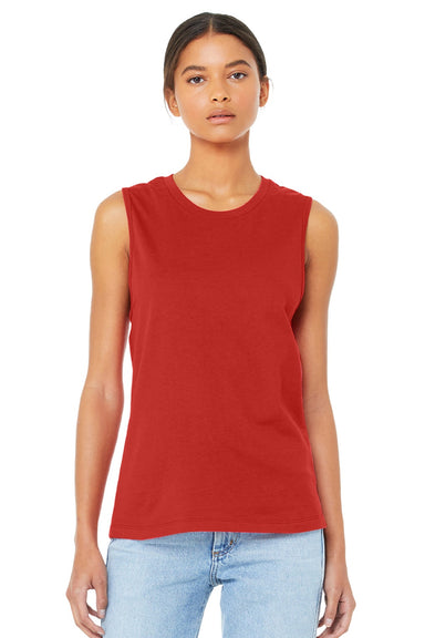 Bella + Canvas BC6003/6003 Womens Jersey Muscle Tank Top Red Model Front