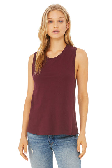 Bella + Canvas BC6003/B6003/6003 Womens Jersey Muscle Tank Top Maroon Model Front
