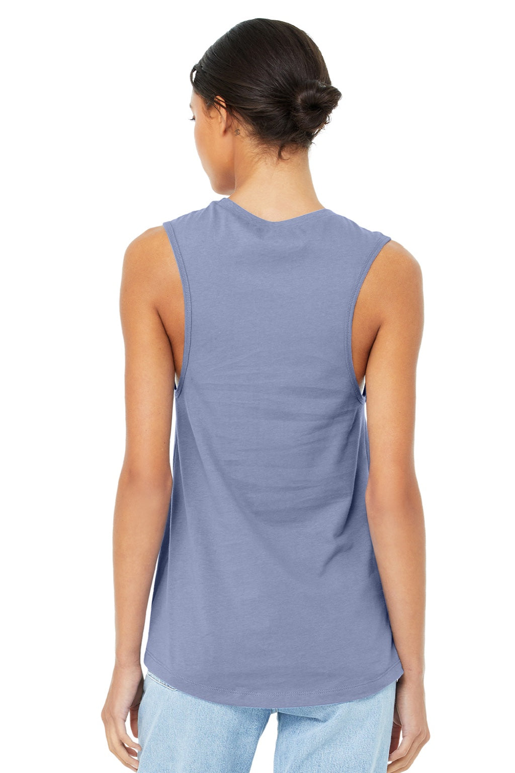 Bella + Canvas BC6003/6003 Womens Jersey Muscle Tank Top Lavender Blue Model Back