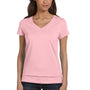 Bella + Canvas Womens Jersey Short Sleeve V-Neck T-Shirt - Pink
