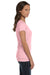 Bella + Canvas B6005/6005 Womens Jersey Short Sleeve V-Neck T-Shirt Pink Model Side