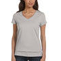 Bella + Canvas Womens Jersey Short Sleeve V-Neck T-Shirt - Heather Grey