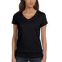 Bella + Canvas Womens Jersey Short Sleeve V-Neck T-Shirt - Black