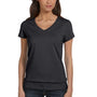 Bella + Canvas Womens Jersey Short Sleeve V-Neck T-Shirt - Heather Dark Grey